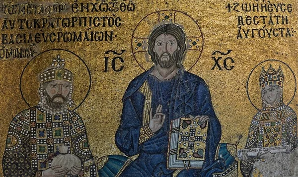 Κωνσταντινούπολη Τουρκία Μαΐου Παράδειγμα Χριστιανικής Τέχνης Στο Μουσείο Αγίας Σοφίας — Φωτογραφία Αρχείου
