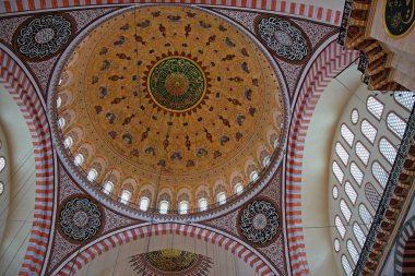 Istanbul, Türkiye - 28 Mayıs: İç görünümü Süleymaniye Camii Istanbul Türkiye'de 28 Mayıs 2018 '