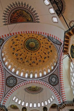Istanbul, Türkiye - 28 Mayıs: İç görünümü Süleymaniye Camii Istanbul Türkiye'de 28 Mayıs 2018 '
