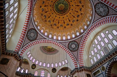 Istanbul, Türkiye - 28 Mayıs: İç görünümü Süleymaniye Camii Istanbul Türkiye'de 28 Mayıs 2018 '