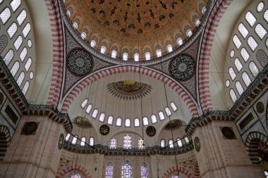 Istanbul, Türkiye - 28 Mayıs: İç görünümü Süleymaniye Camii Istanbul Türkiye'de 28 Mayıs 2018 '