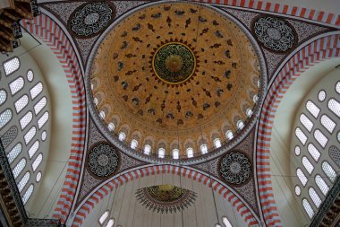 Istanbul, Türkiye - 28 Mayıs: İç görünümü Süleymaniye Camii Istanbul Türkiye'de 28 Mayıs 2018 '