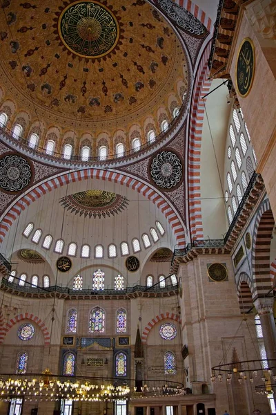 Istanbul Turquia Maio Vista Interior Mesquita Suleymaniye Istambul Turquia Maio — Fotografia de Stock