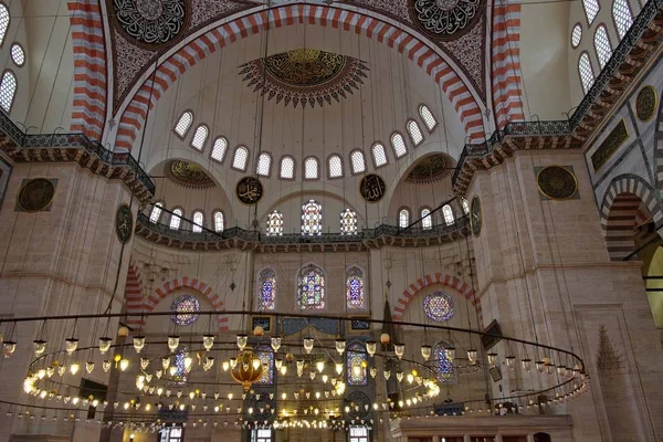 Istanbul Turquía Mayo Vista Interior Mezquita Suleymaniye Estambul Turquía Mayo — Foto de Stock