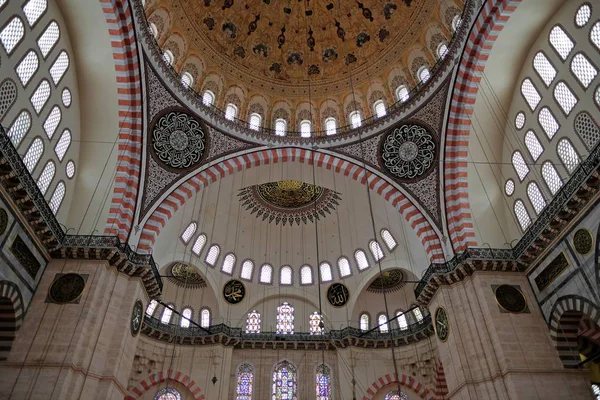 Istanbul Turquía Mayo Vista Interior Mezquita Suleymaniye Estambul Turquía Mayo — Foto de Stock