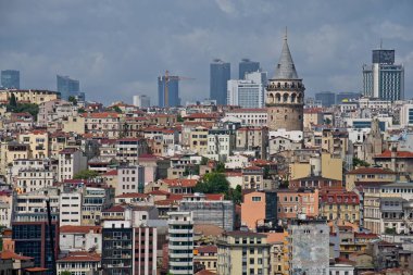 Istanbul, Türkiye - 28 Mayıs: Görünüm Istanbul Türkiye'de Süleymaniye Camii rooftops genelinde 28 Mayıs 2018