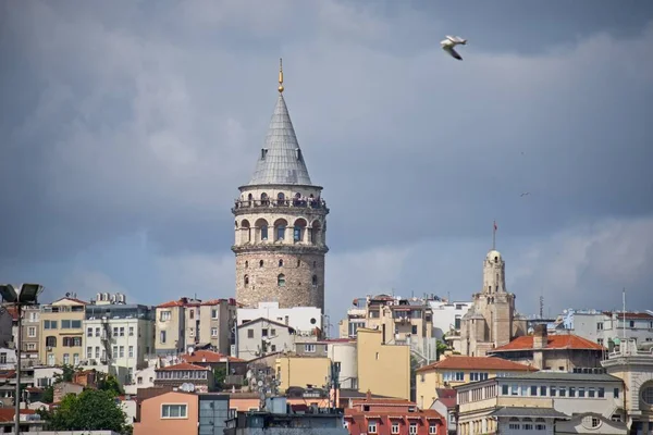 Stambuł Turcja Maja Widok Wieżę Galata Meczetu Sulejmana Stambule Maja — Zdjęcie stockowe