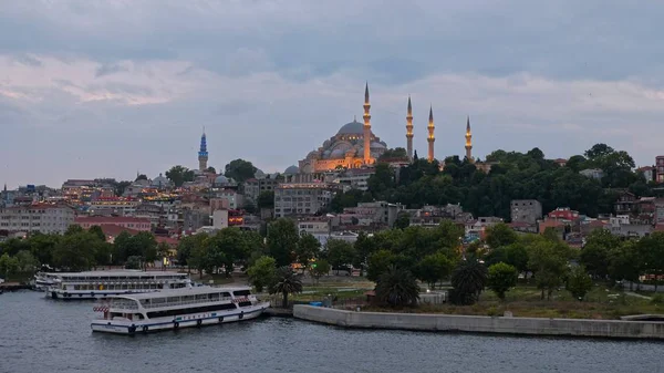 Istanbul Türkiye Mayıs Binalar Tekneler Istanbul Türkiye Boğaz Boyunca Görünümünü — Stok fotoğraf