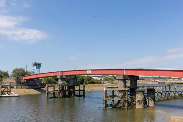 Littlehampton West Sussex Julio Vista Del Puente Sobre Río Arun — Foto de Stock