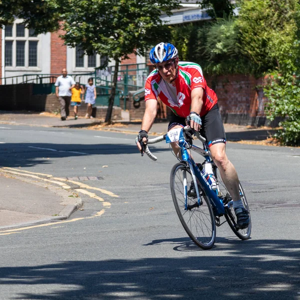 Cardiff Wales Julio Ciclista Participando Velothon Cycling Event Cardiff Wales —  Fotos de Stock