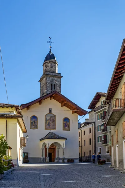 Cogne Italia Europa Octubre Vista Iglesia Sant Orso Cogne Italia — Foto de Stock