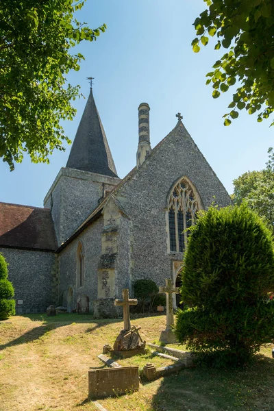 Alfriston Sussex Juli 2018 Blick Auf Die Standrew Church Alfriston — Stockfoto