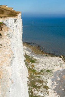 East Sussex'deki / daki Beachy Head, Beyaz kayalıklar görünümünü