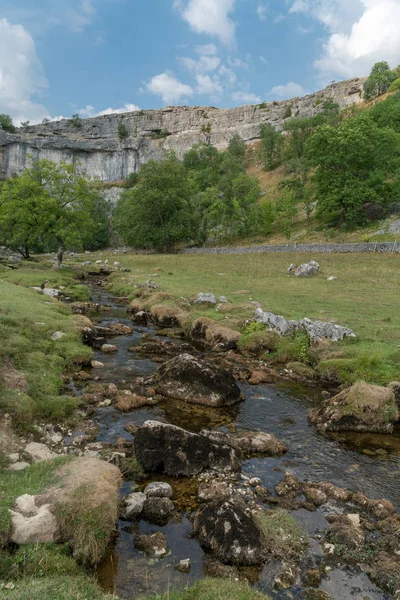 Över Landskapet Runt Malham Cove Yorkshire Dales Nationalpark — Stockfoto