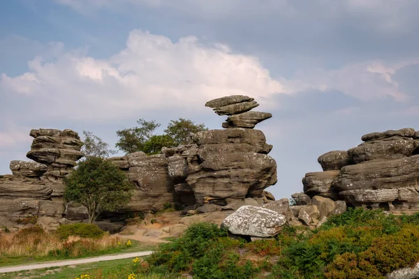 Vista Panoramica Delle Rocce Brimham Nello Yorkshire Dales National Park — Foto Stock