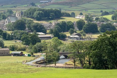 Hawes, Yorkshire/Uk - 28 Temmuz: Hawes Yorkshire Dales National Park Yorkshire görünümünü üzerinde 28 Temmuz 2018