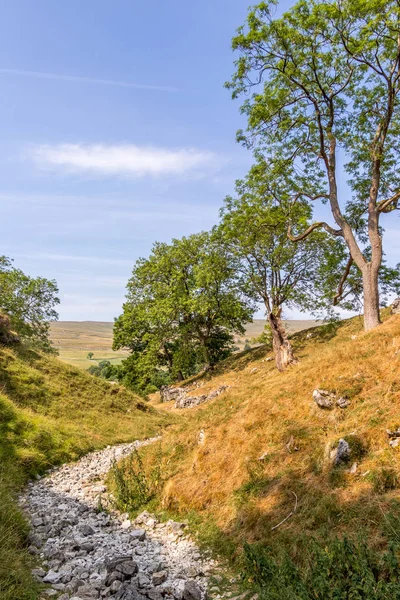 Över Landskapet Runt Byn Conistone Yorkshire Dales Nationalpark — Stockfoto