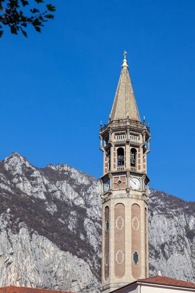 Lecco Ιταλία Ευρώπη Οκτωβρίου Καμπαναριό Του Εκκλησία Του Αγίου Νικολάου — Φωτογραφία Αρχείου