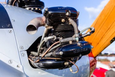 Goodwood, West Sussex'deki / / Uk - 14 Eylül: Yakın çekim Vintage uçak motoru Goodwood West Sussex'deki / 14 Eylül 2012