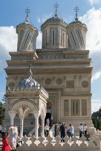 Curtea Arges Wallachia Romania Сентября Вид Монастырь Curtea Arges Валахия — стоковое фото