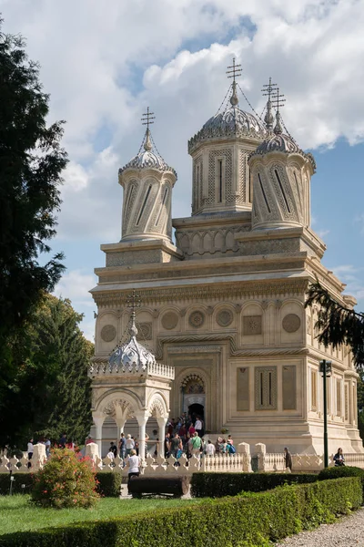 Curtea Arges Walachije Roemenië September Buitenkant Uitzicht Van Het Klooster — Stockfoto