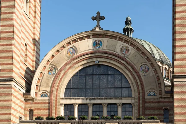 Sibiu Transylvania Romania September Exterior View Holy Trinity Cathedral Sibiu — Stock Photo, Image