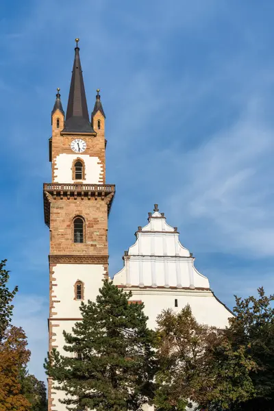 Bistrita Transylwania Rumunia Września Widok Kościoła Luterańskiego Transylwanii Bistrita Rumunia — Zdjęcie stockowe