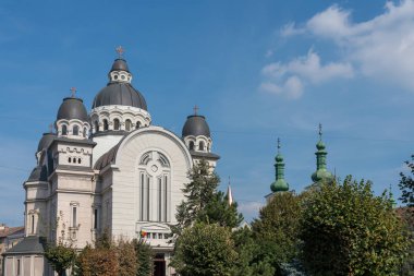 TARGU MURES, TRANSYLVANIA/ROMANIA - SEPTEMBER 17 : Ascension Cathedral in Targu Mures Transylvania Romania on September 17, 2018