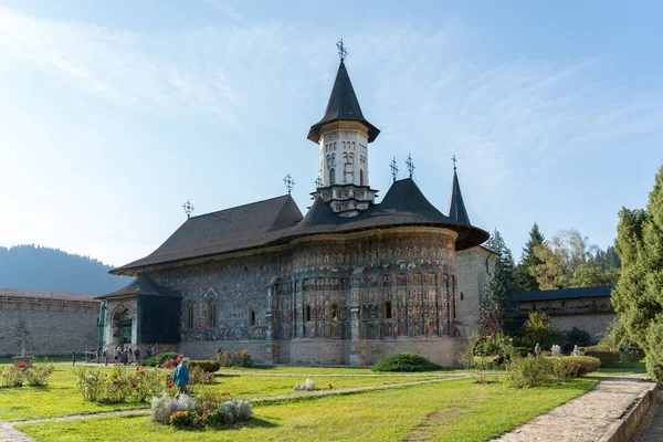 Suceviţa Moldovia Rumänien September Exteriör Kloster Suceviţa Moldovia Rumänien Den — Stockfoto