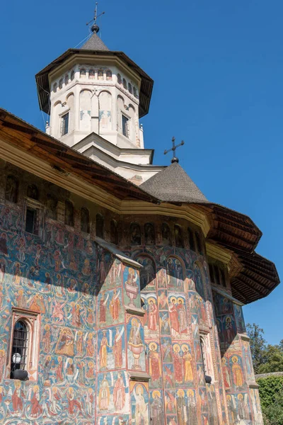 Moldovita Moldovia Roménia Setembro Frescos Exterior Mosteiro Moldovita Moldávia Romênia — Fotografia de Stock