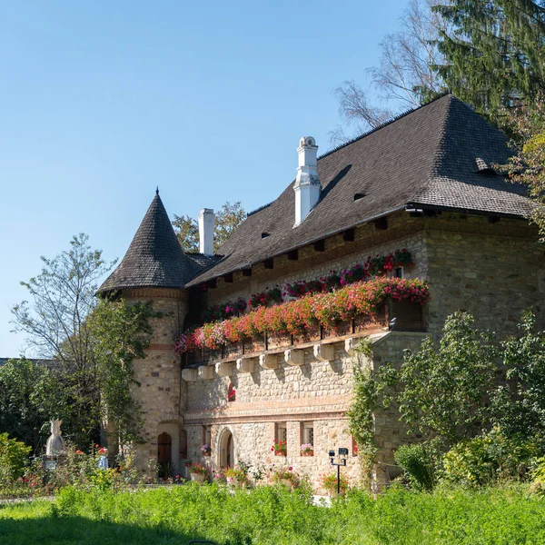 Moldovita Moldovia Rumänien September Utsidan Kloster Moldovita Moldovia Rumänien Den — Stockfoto