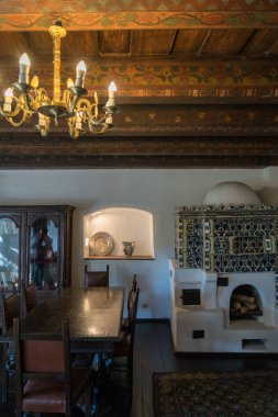 Kepek, Transilvanya/Romanya - 20 Eylül: İç görünümünü kepek Transilvanya Romanya Drakula'nın Şatosu üzerinde 20 Eylül 2018