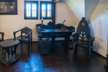 Kepek, Transilvanya/Romanya - 20 Eylül: İç görünümünü kepek Transilvanya Romanya Drakula'nın Şatosu üzerinde 20 Eylül 2018