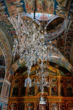 Agapia, Moldova/Romanya - 19 Eylül: İç görünüm Agapia Manastırı Agapia Moldova Romanya 19 Eylül 2018