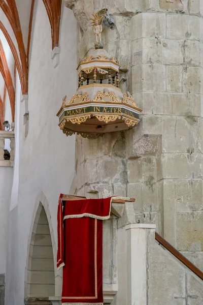 Prejmer Transylvania Romania Settembre Veduta Del Pulpito Della Chiesa Fortificata — Foto Stock