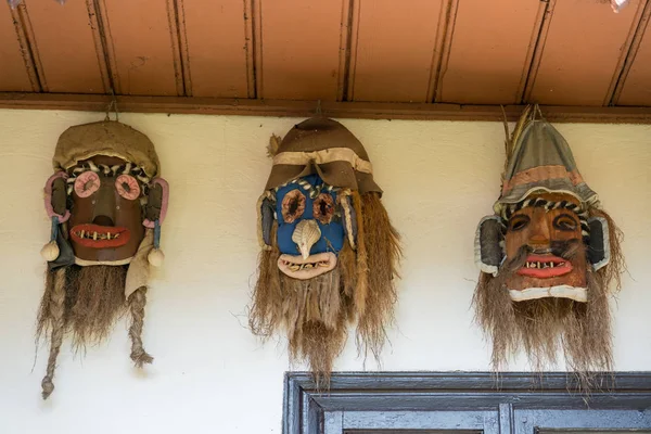 Tarpesti Moldovia Roménia Setembro Máscaras Faciais Museu Etnográfico Neculai Popa — Fotografia de Stock