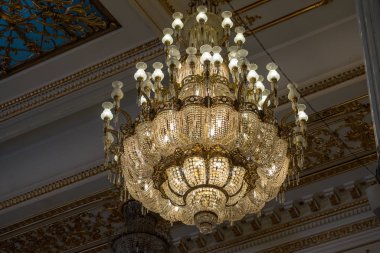 Bükreş/Romanya - 21 Eylül: Bükreş Romanya 21 Eylül 2018 üzerinde bina insan sarayın iç görünüm