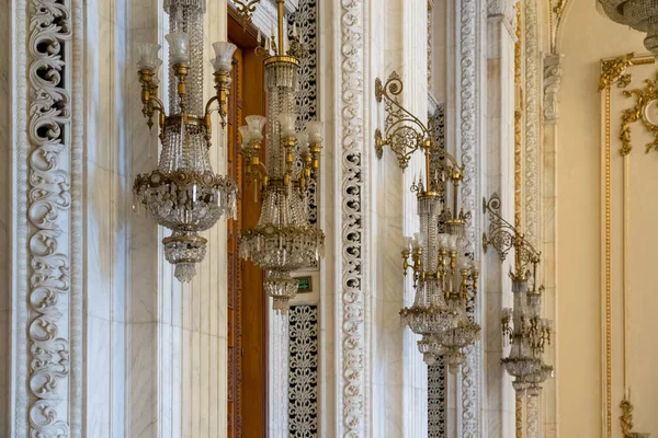 Bukurešť Rumunsko Září Pohled Zevnitř Paláce Lidové Stavby Rumunsku Bukurešti — Stock fotografie