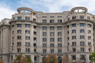 Bükreş/Romanya - 21 Eylül: Ulusal Enstitüsü Stastics Bükreş Romanya görünümünü üzerinde 21 Eylül 2018