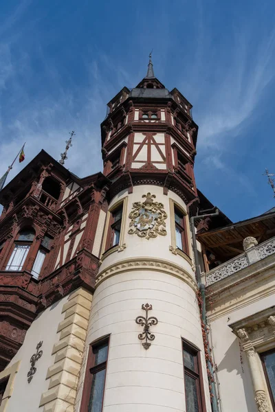 Sinaia Valašsko Rumunsko Září Pohled Exteriér Peles Hrad Rumunsku Sinaia — Stock fotografie