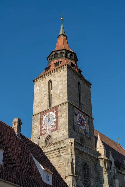 Brasov Transsylvanien Rumänien September Över Den Svarta Kyrkan Brasov Transsylvanien — Stockfoto