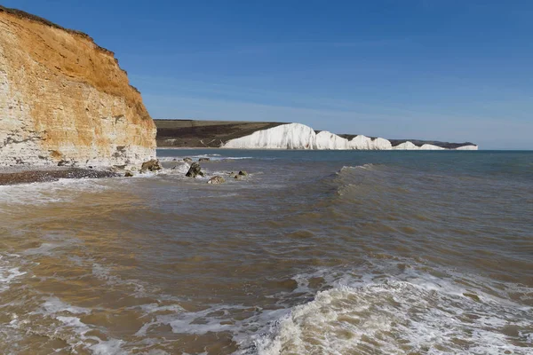 Pohled Pobřeží Sussex Naděje Gap — Stock fotografie