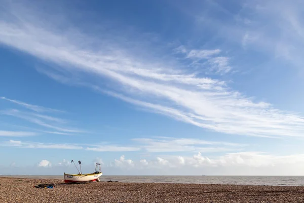 Worthing West Sussex Noviembre Vista Barco Pesquero Playa Worthing West —  Fotos de Stock