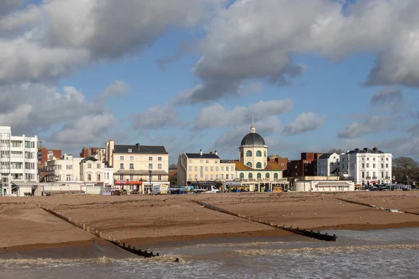 Worthing West Sussex November Blick Auf Gebäude Entlang Der Meerespromenade — Stockfoto
