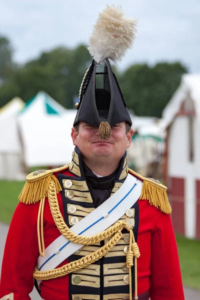 Detling Κεντ Ηνωμένο Βασίλειο Αυγούστου Άνθρωπος Στο Κοστούμι Στο Στρατιωτικό — Φωτογραφία Αρχείου