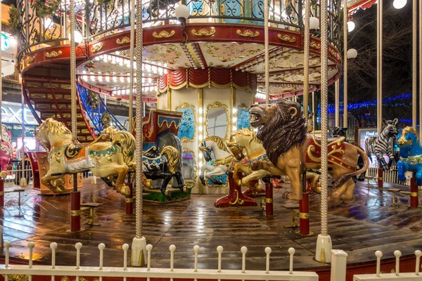 Cardiff Wales Dezembro Carrossel Natal Cardiff País Gales Dezembro 2018 — Fotografia de Stock