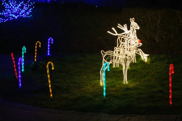 Felbridge Surrey Wielka Brytania Grudnia Christmas Lights Wyświetlania Felbridge Surrey — Zdjęcie stockowe