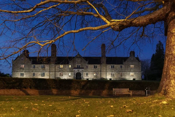 East Grinstead West Sussex Januari Sackville College Natten East Grinstead — Stockfoto