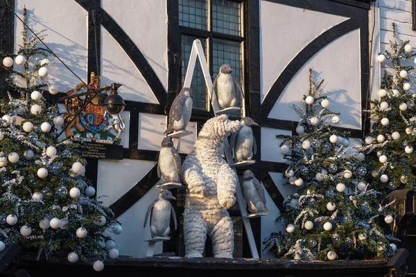 Tunbridge Wells Kent Januari Kerst Display Royal Tunbridge Wells Januari — Stockfoto