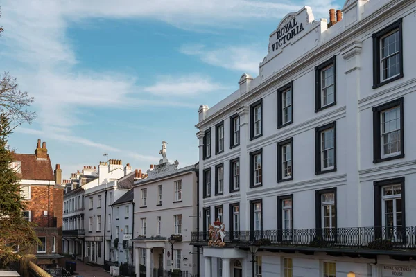 Tunbridge Wells Kent January View Buildings Pantiles Royal Tunbridge Wells — стоковое фото